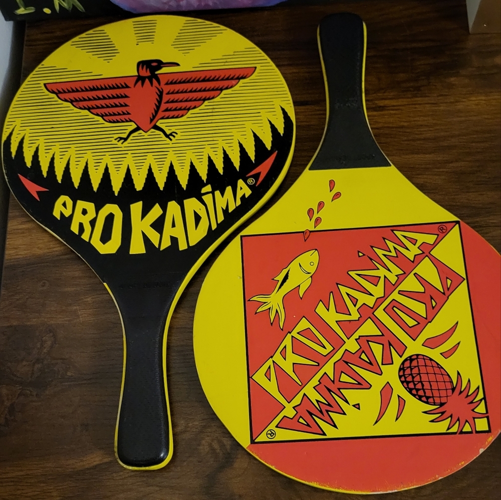 Pro Kadima Paddle Ball Wood Beach Game Sport Design Set